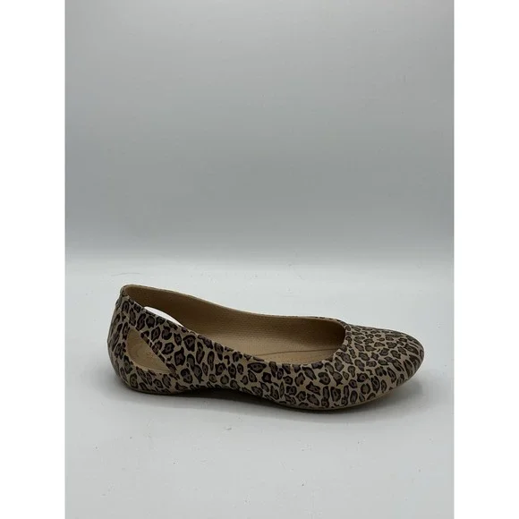 Crocs Kadee Flats Women 9 Cheetah Leopard Animal Print Ballet Flats Comfort Shoe - Picture 12 of 16